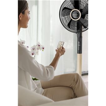 Ventilateur sur pied Rowenta Turbo Silence Extrême+ VU5880F0 70 W Noir et Beige