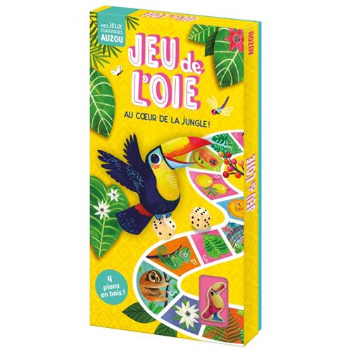 Boite de Jeu classique Auzou Jeu de l'oie au cœur de la jungle