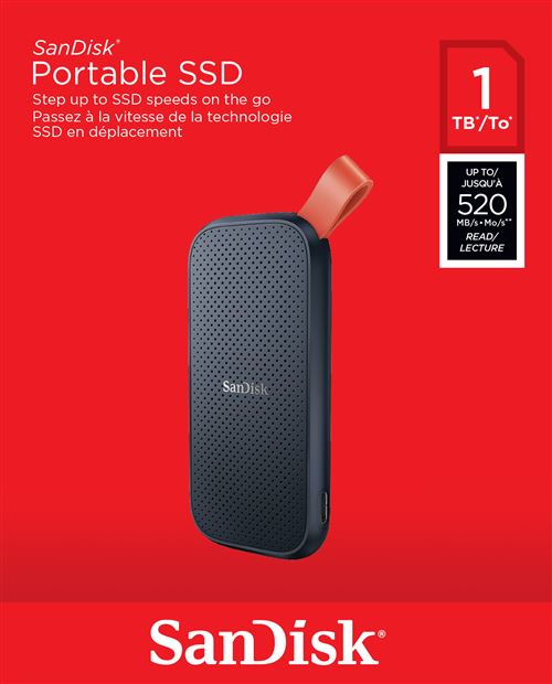 Disque SSD Externe portable SanDisk Extreme 1 To Noir - SSD externes -  Achat & prix