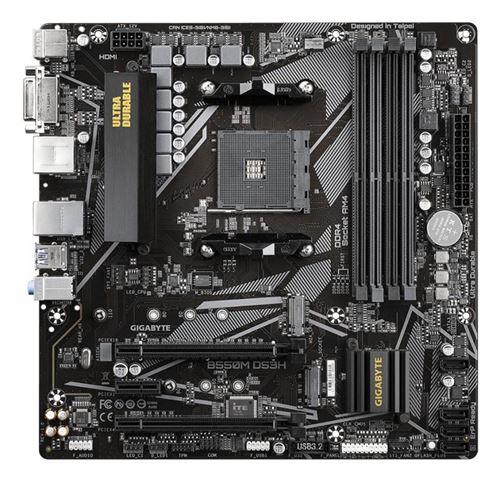 Carte mère Gigabyte B550M DS3H micro ATX Socket AM4 Chipset AMD B550