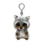 Porte-clés en peluche Ty Beanie Boo's Clip Oakie Le Raton-laveur Gris et Marron