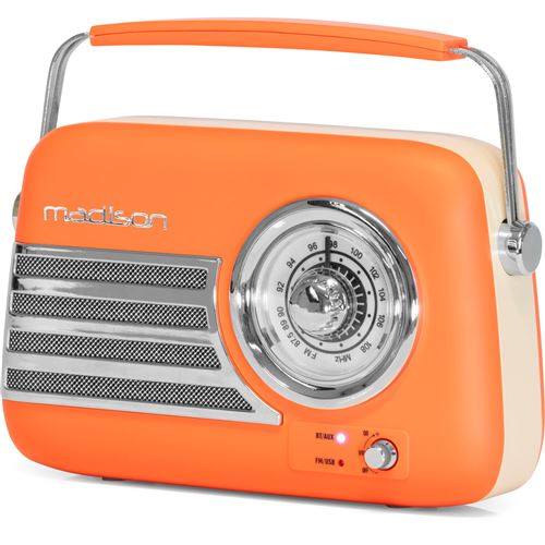 Radio Portable Madison Freesound Vr40 Vintage Orange Mat