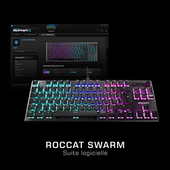 ROCCAT VULCAN TKL - Clavier - avec roulette de volume - backlit - USB - AZERTY - Français - commutateur : commutateurs linéaires Roccat Titan