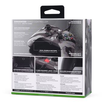 Pack Casque RGB et Manette pro à palettes camouflage Arctique pour Xbox  series X et S