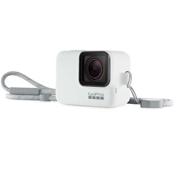 Housse de protection GoPro en silicone Blanc + Cordon pour Hero7 White,  Hero7 Silver et Hero7 Black - Accessoires pour caméra sport