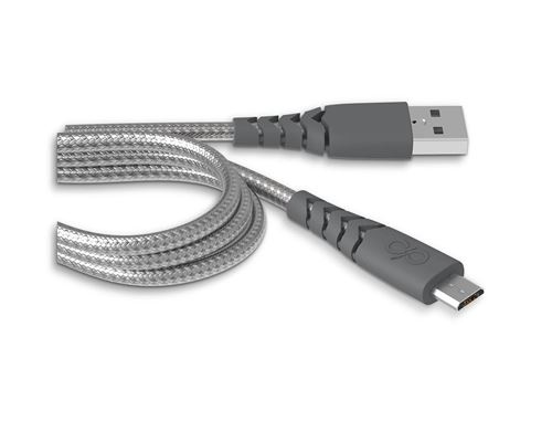 Câble de charge renforcé Micro USB Force Power 1.2 m Gris