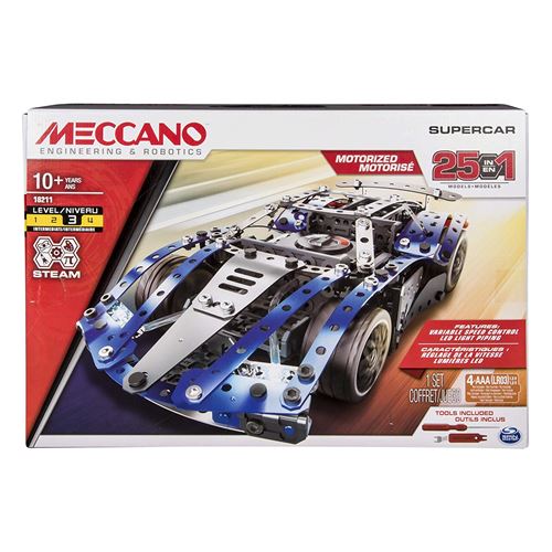 Jeu de construction Meccano Supercar 25 Modèles Motorisés