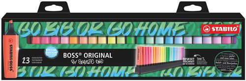 STABILO BOSS ORIGINAL Édition Snooze One Coffret de bureau de 23 surligneurs 9 couleurs néon et 14 pastel - vue 1
