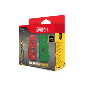 Pack de 2 manettes sans fil Steelplay pour Nintendo Switch Rouge et vert