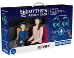 Pack 2 Casques Gaming Konix Family P4 + 2 Paires d’appuie-pouces Pro + 2 Câbles de charge