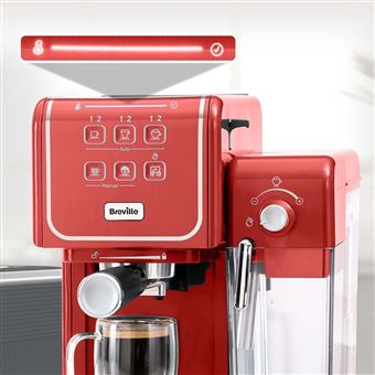 Machine à expresso Breville Prima Latte III VCF147X Rouge