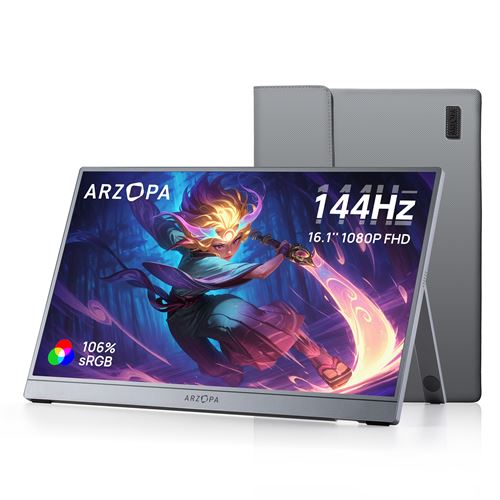 Ecran PC gaming portable Arzopa Z1FC 16,1 Full HD Gris