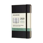 Agenda 2021 semainier Moleskine Verticale Rigide petit format Noir