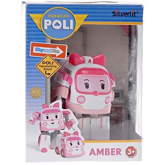 Voiture Robot Transformable 2 en 1 Silverlit Ambre Robocar Poli ambulance