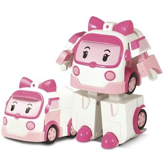 Voiture Robot Transformable 2 en 1 Silverlit Ambre Robocar Poli ambulance