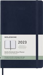 Agenda scolaire Moleskine 2022 2023 Semainier grand format Souple Bleu Saphir