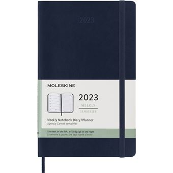 Agenda scolaire Moleskine 2022 2023 Semainier grand format Souple Bleu Saphir