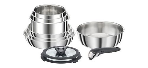 Set 10 pièces Seb Compact Inox