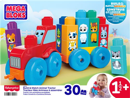 Jeu de construction Mega Bloks Le tracteur des animaux
