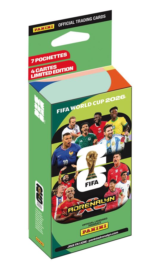 Cartes à collectionner Panini World Cup 2026 TC Blister 7 pochettes et 4 cartes en Edition Limitée - Panini