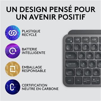 Clavier sans fil Qwerty Logitech MX Keys Mini Graphite