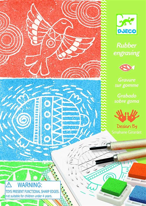 Kit créatif Djeco Gravure sur gomme