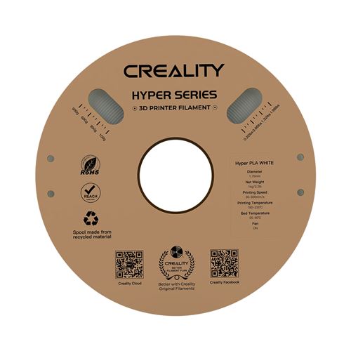 Filament 3D Creality3d Hyper PLA 1.75 mm Blanc