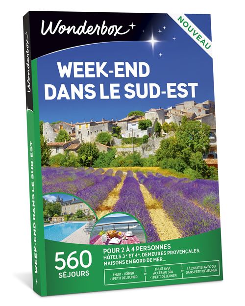 Coffret cadeaux Wonderbox Week-end dans le sud est