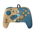 Manette filaire Pdp Faceoff Deluxe+ Audio Zelda légendaire pour Nintendo Switch Marron et bleu