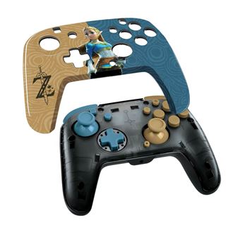 Manette filaire Pdp Faceoff Deluxe+ Audio Zelda légendaire pour Nintendo Switch Marron et bleu