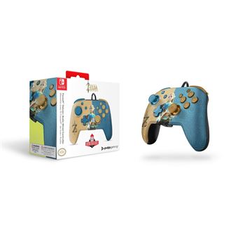 Manette filaire Pdp Faceoff Deluxe+ Audio Zelda légendaire pour Nintendo Switch Marron et bleu