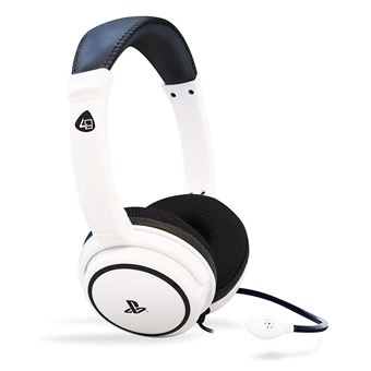 Micro Casque Gaming Stéréo 4gamers Pro 4 40 Blanc Pour Ps4