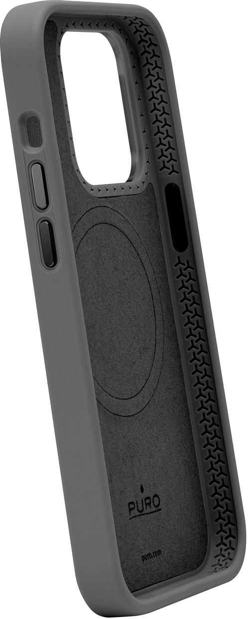 Coque en silicone MagSafe Puro iPhone 15 Plus - Noir