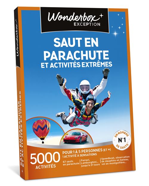 Coffret cadeau Wonderbox Saut en parachute et activités extrêmes