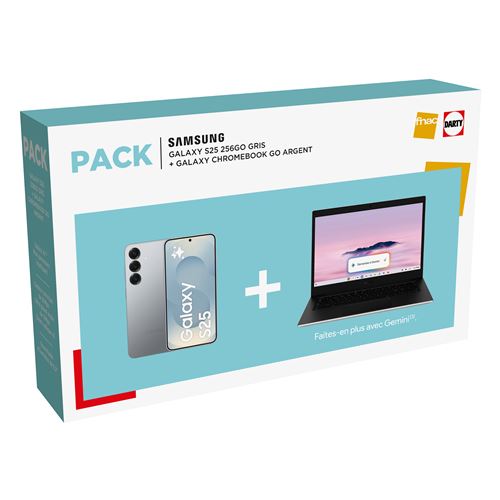 Pack Samsung Galaxy S25 + Chromebook Go - vue 3