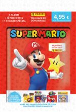 Album Stickers à collectionner Panini Super Mario avec 4 pochettes et 1 sticker édition limitée