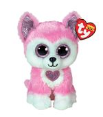 Peluche Ty Beanie Boo's Small Hunk Le Husky Rose