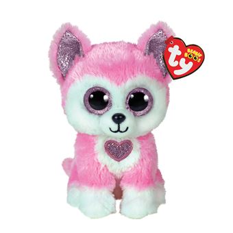 Peluche Ty Beanie Boo's Small Hunk Le Husky Rose