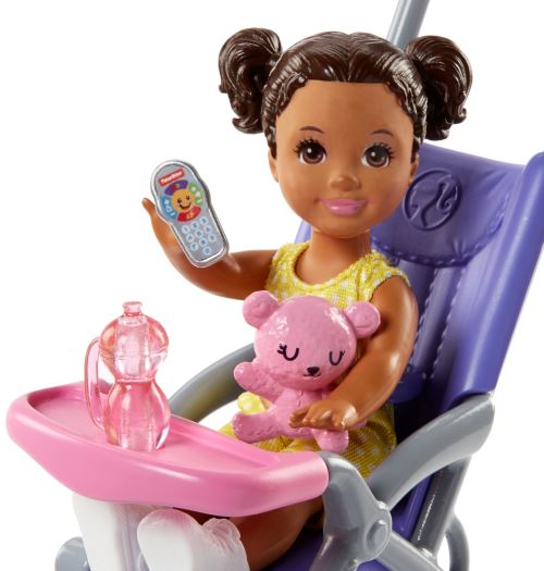 Barbie-coffret skipper baby-sitter poussette avec poupee