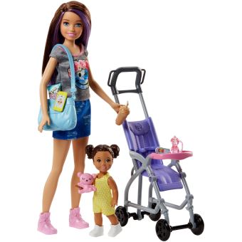 Coffret Barbie Skipper Babysitter Mattel Avec Poussette Poupee Achat Prix Fnac