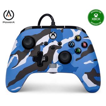 Manette filaire améliorée pour Xbox Series X/S PowerA Camouflage bleu