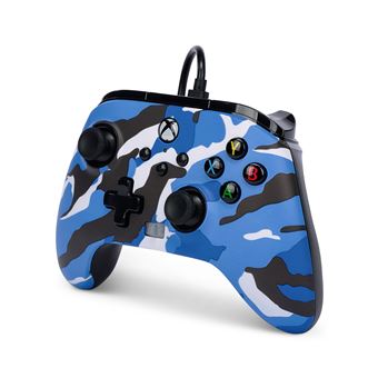 Manette filaire améliorée pour Xbox Series X/S PowerA Camouflage bleu