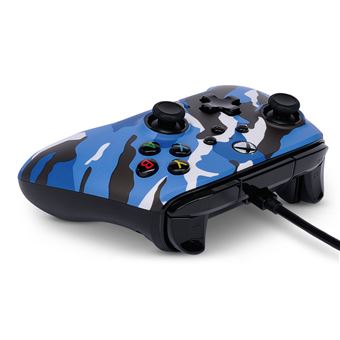 Manette filaire améliorée pour Xbox Series X/S PowerA Camouflage bleu