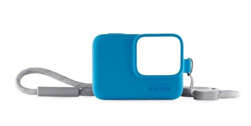 Housse de protection GoPro en silicone Bleu + Cordon pour Hero7 White, Hero7 Silver et Hero7 Black