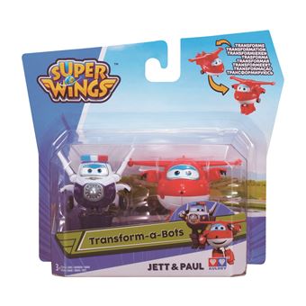 Pack de 2 figurines Super Wings Transform-A-Bot Saison 1 et 2 Modèle aléatoire