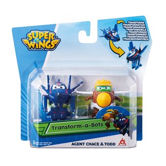 Pack de 2 figurines Super Wings Transform-A-Bot Saison 1 et 2 Modèle aléatoire