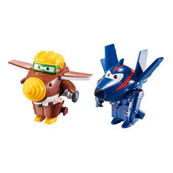 Pack de 2 figurines Super Wings Transform-A-Bot Saison 1 et 2 Modèle aléatoire