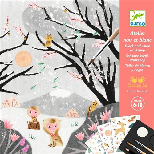 Coffret cr&eacute;atif Noir et blanc Derni&egrave;res neiges