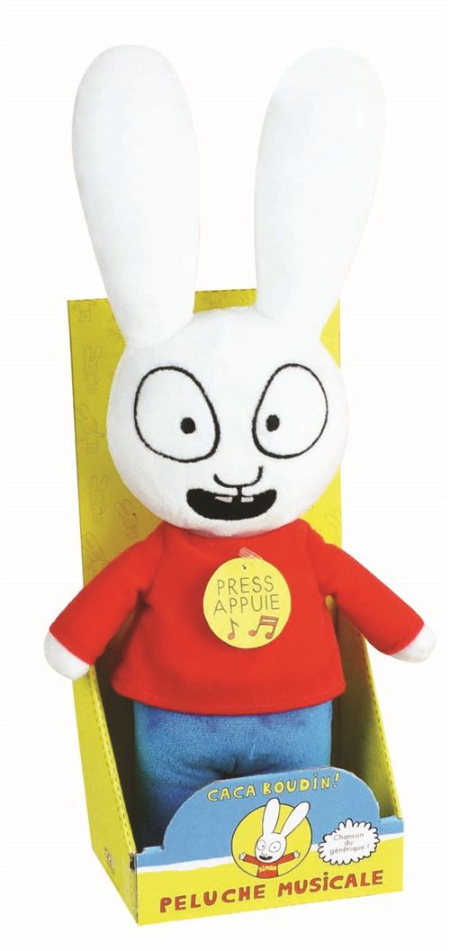 Peluche Musical Jemini Simon 30 cm - Appuiez sur le ventre pour écouter la mélodie - Image 3
