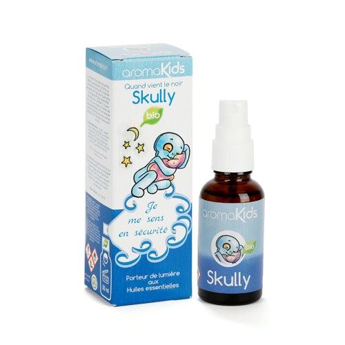 Spray huiles essentielles bio Aromakids Skully Bleu